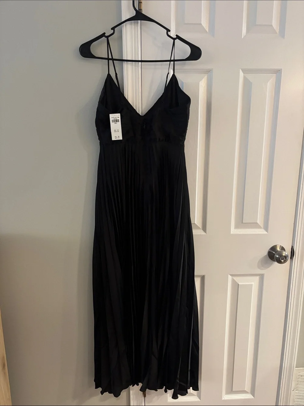 Abercrombie & Fitch the A&F Giselle Pleated Black Maxi Dress